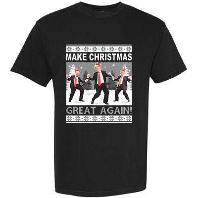 Make Christmas Great Again Trump Dancing Sweatshirt Garment-Dyed Heavyweight T-Shirt