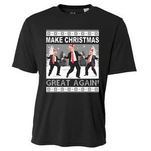 Make Christmas Great Again Trump Dancing Sweatshirt Cooling Performance Crew T-Shirt