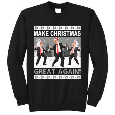 Make Christmas Great Again Trump Dancing Sweatshirt Sweatshirt