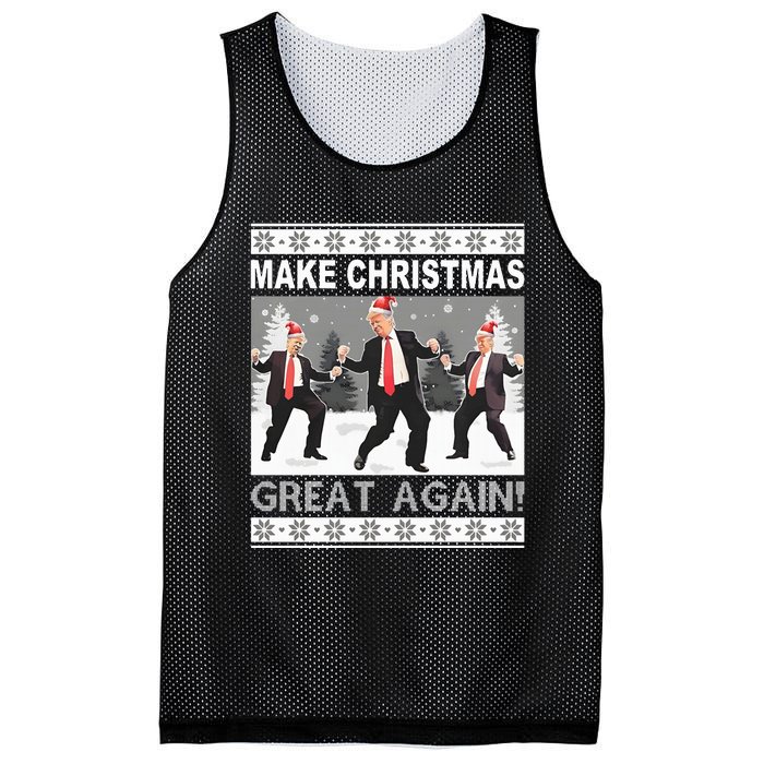 Make Christmas Great Again Trump Dancing Sweatshirt Mesh Reversible Basketball Jersey Tank