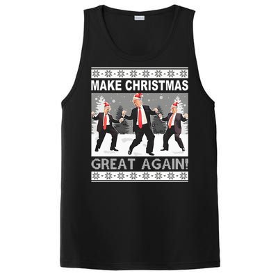 Make Christmas Great Again Trump Dancing Sweatshirt PosiCharge Competitor Tank