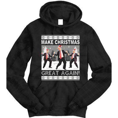 Make Christmas Great Again Trump Dancing Sweatshirt Tie Dye Hoodie