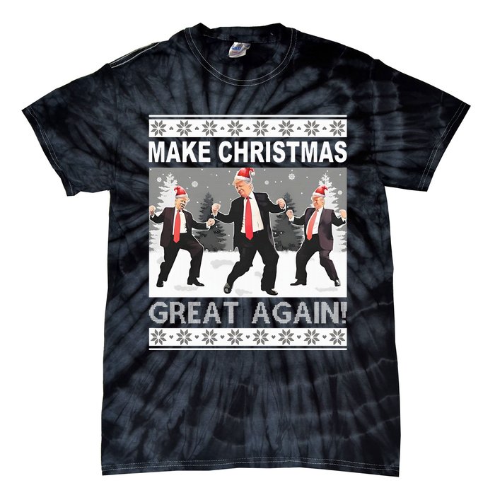 Make Christmas Great Again Trump Dancing Sweatshirt Tie-Dye T-Shirt