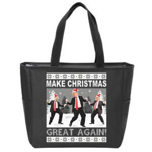 Make Christmas Great Again Trump Dancing Sweatshirt Zip Tote Bag