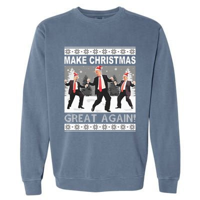 Make Christmas Great Again Trump Dancing Sweatshirt Garment-Dyed Sweatshirt