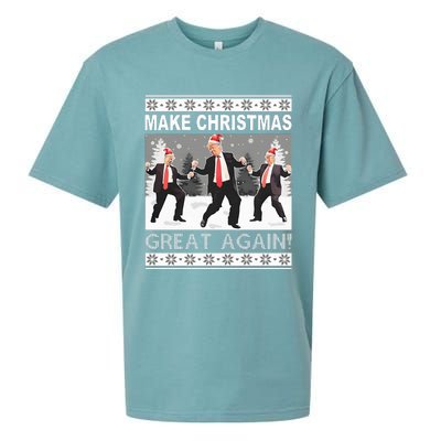 Make Christmas Great Again Trump Dancing Sweatshirt Sueded Cloud Jersey T-Shirt