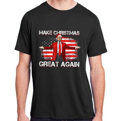 Make Christmas Great Again Santa Funny Trump Xmas Pajamas Adult ChromaSoft Performance T-Shirt