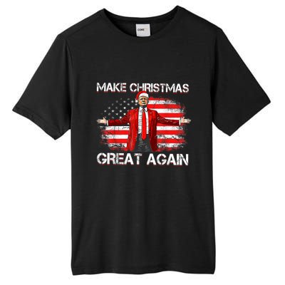 Make Christmas Great Again Santa Funny Trump Xmas Pajamas Tall Fusion ChromaSoft Performance T-Shirt