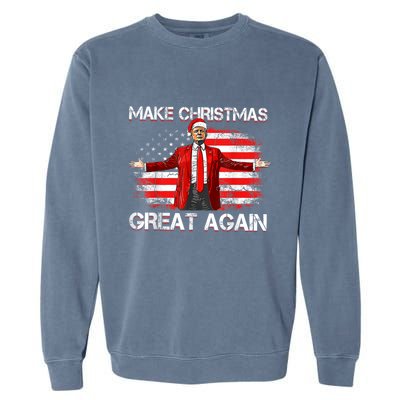 Make Christmas Great Again Santa Funny Trump Xmas Pajamas Garment-Dyed Sweatshirt