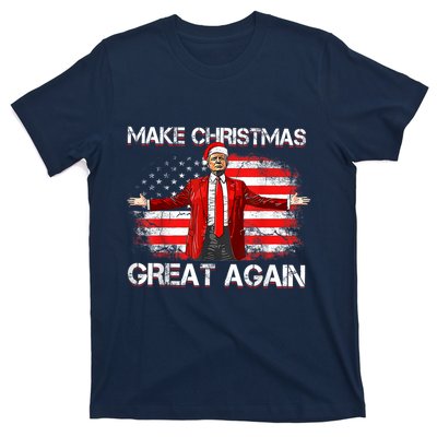 Make Christmas Great Again Santa Funny Trump Xmas Pajamas T-Shirt