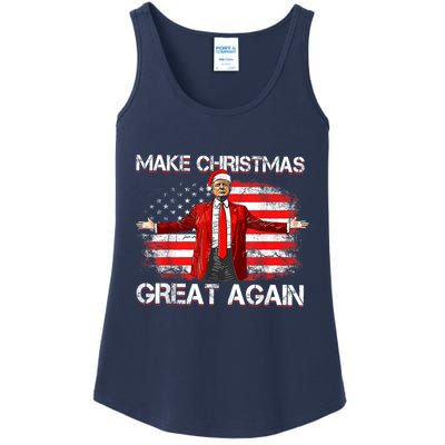 Make Christmas Great Again Santa Funny Trump Xmas Pajamas Ladies Essential Tank