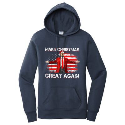 Make Christmas Great Again Santa Funny Trump Xmas Pajamas Women's Pullover Hoodie