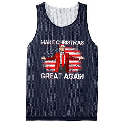 Make Christmas Great Again Santa Funny Trump Xmas Pajamas Mesh Reversible Basketball Jersey Tank