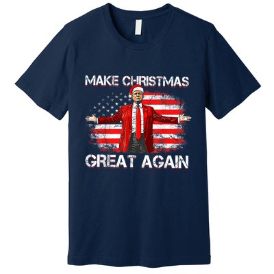 Make Christmas Great Again Santa Funny Trump Xmas Pajamas Premium T-Shirt