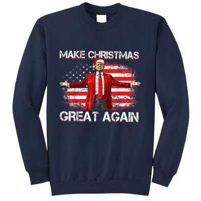 Make Christmas Great Again Santa Funny Trump Xmas Pajamas Tall Sweatshirt