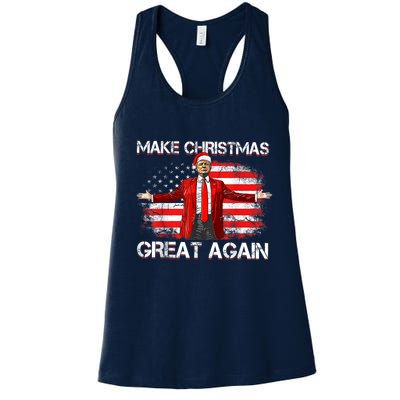 Make Christmas Great Again Santa Funny Trump Xmas Pajamas Women's Racerback Tank