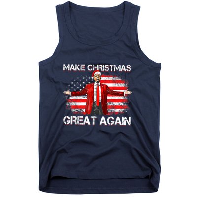 Make Christmas Great Again Santa Funny Trump Xmas Pajamas Tank Top