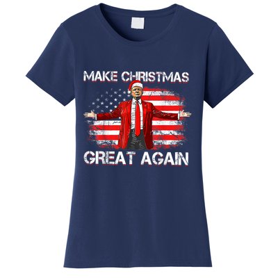 Make Christmas Great Again Santa Funny Trump Xmas Pajamas Women's T-Shirt