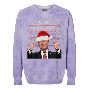 Make Christmas Great Again Trump Pajamas Ugly Colorblast Crewneck Sweatshirt