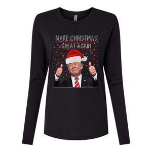 Make Christmas Great Again Trump Pajamas Ugly Womens Cotton Relaxed Long Sleeve T-Shirt