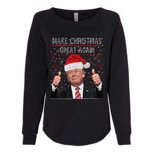 Make Christmas Great Again Trump Pajamas Ugly Womens California Wash Sweatshirt