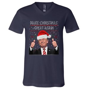 Make Christmas Great Again Trump Pajamas Ugly V-Neck T-Shirt