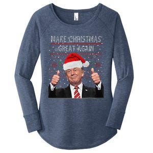 Make Christmas Great Again Trump Pajamas Ugly Women's Perfect Tri Tunic Long Sleeve Shirt