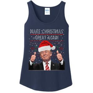 Make Christmas Great Again Trump Pajamas Ugly Ladies Essential Tank