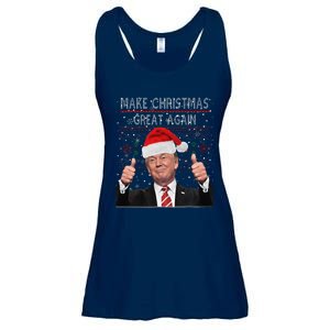 Make Christmas Great Again Trump Pajamas Ugly Ladies Essential Flowy Tank