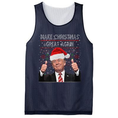 Make Christmas Great Again Trump Pajamas Ugly Mesh Reversible Basketball Jersey Tank