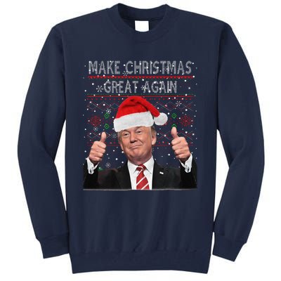 Make Christmas Great Again Trump Pajamas Ugly Tall Sweatshirt