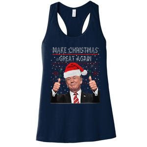 Make Christmas Great Again Trump Pajamas Ugly Women's Racerback Tank