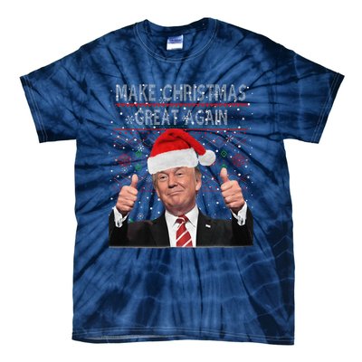 Make Christmas Great Again Trump Pajamas Ugly Tie-Dye T-Shirt