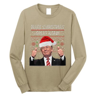 Make Christmas Great Again Trump Pajamas Ugly Long Sleeve Shirt