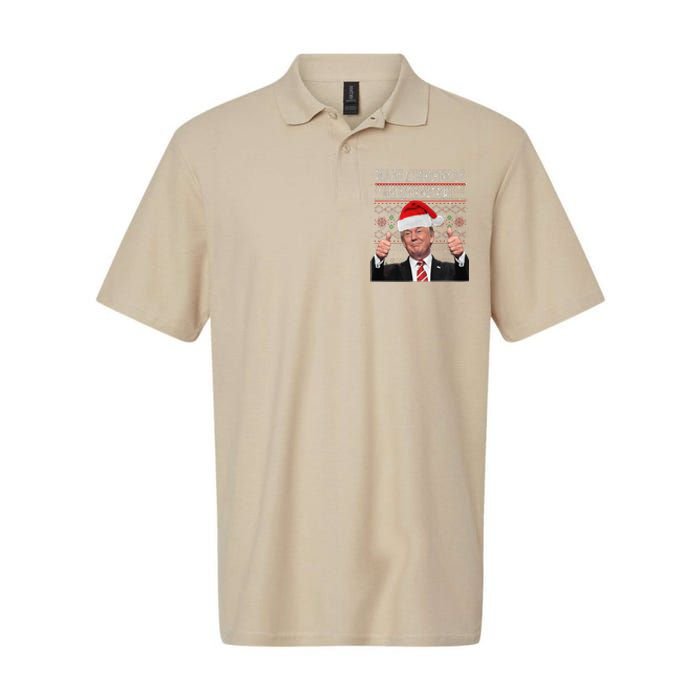 Make Christmas Great Again Trump Pajamas Ugly Softstyle Adult Sport Polo