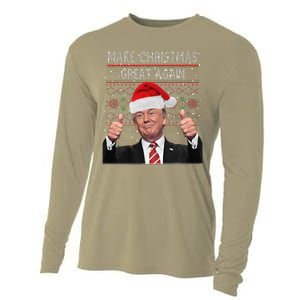 Make Christmas Great Again Trump Pajamas Ugly Cooling Performance Long Sleeve Crew