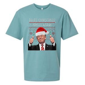 Make Christmas Great Again Trump Pajamas Ugly Sueded Cloud Jersey T-Shirt