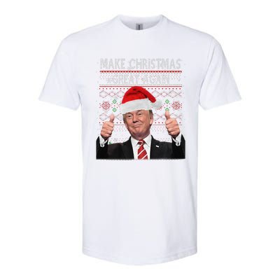 Make Christmas Great Again Trump Pajamas Ugly Softstyle CVC T-Shirt