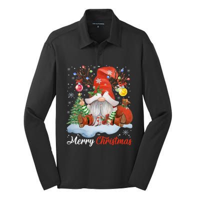 Merry Christmas Gnome Cool Gift Gnomies Christmas Great Gift Silk Touch Performance Long Sleeve Polo