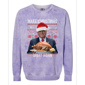 Make Christmas Great Again Trump Pajamas Ugly Gift Colorblast Crewneck Sweatshirt