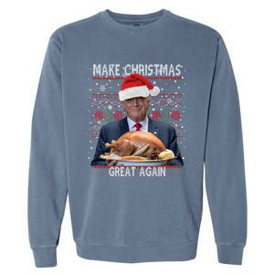 Make Christmas Great Again Trump Pajamas Ugly Gift Garment-Dyed Sweatshirt