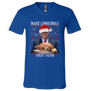 Make Christmas Great Again Trump Pajamas Ugly Gift V-Neck T-Shirt