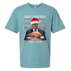 Make Christmas Great Again Trump Pajamas Ugly Gift Sueded Cloud Jersey T-Shirt