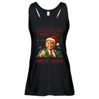 Make Christmas Great Again Funny Trump Santa Hat Xmas Ugly Ladies Essential Flowy Tank