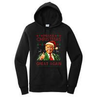 Make Christmas Great Again Funny Trump Santa Hat Xmas Ugly Women's Pullover Hoodie