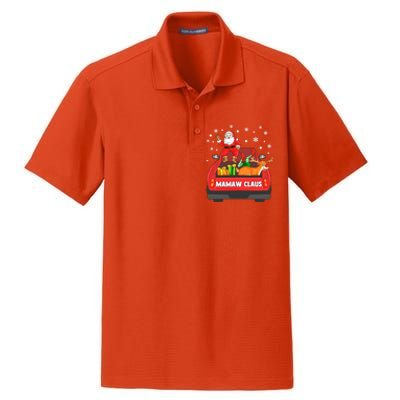 Mamaw Claus Gift Red Truck Santa Reindeer Elf Christmas Meaningful Gift Dry Zone Grid Polo