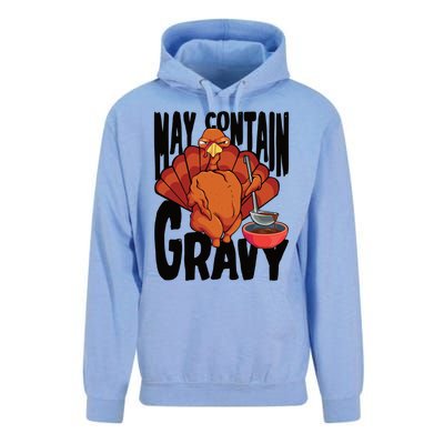 May Contain Gravy Funny Thanksgiving Turkey Feast Gift Unisex Surf Hoodie