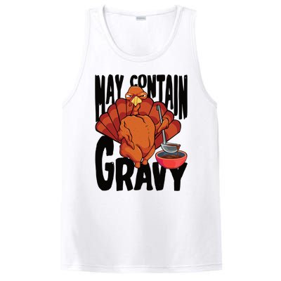 May Contain Gravy Funny Thanksgiving Turkey Feast Gift PosiCharge Competitor Tank