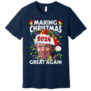 Making Christmas Great Again 2024 Trump Victory Lights Premium T-Shirt