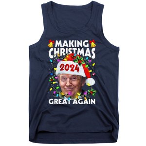 Making Christmas Great Again 2024 Trump Victory Lights Tank Top